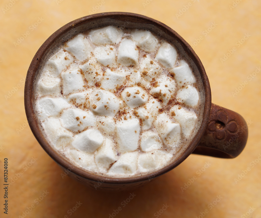 cocoa with marshmallow cocoa with marshmallow