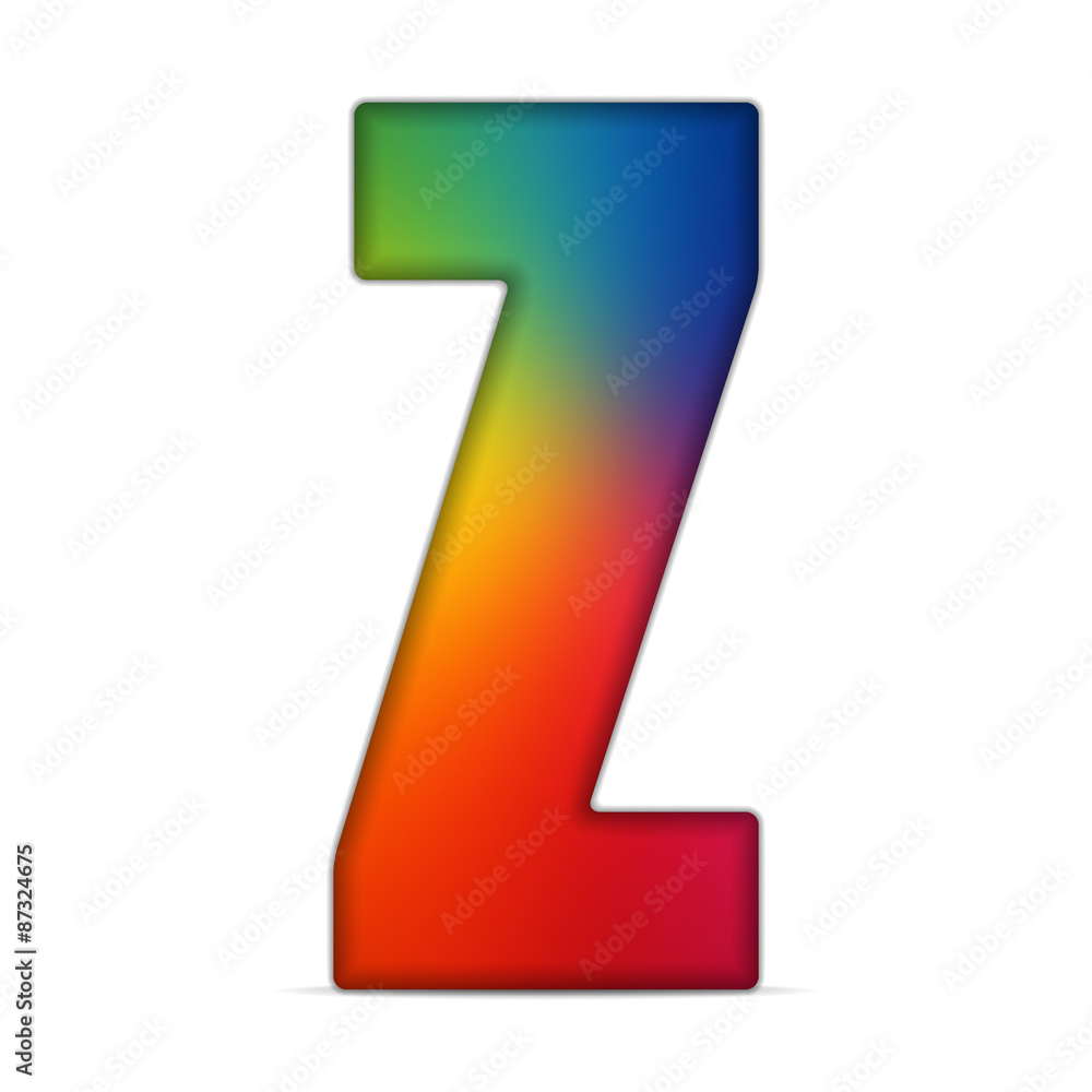 Gay Flag Shiny Glass Alphabet