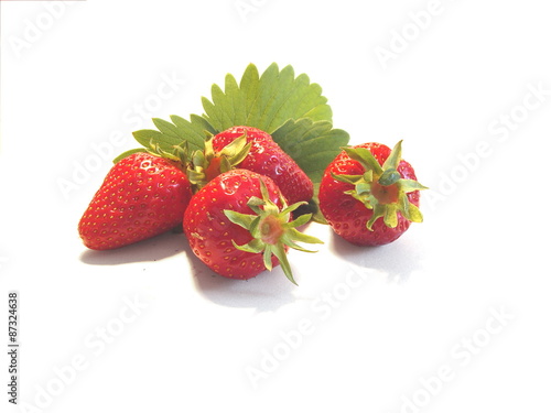 Erdbeeren - weisser Hintergrund 
