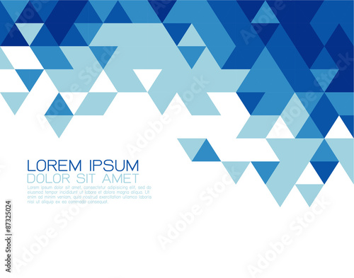 Abstract blue triangle modern template for business or technolog