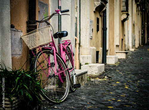 pink bicycle