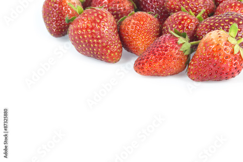 Group of Stawberries isolated on white background