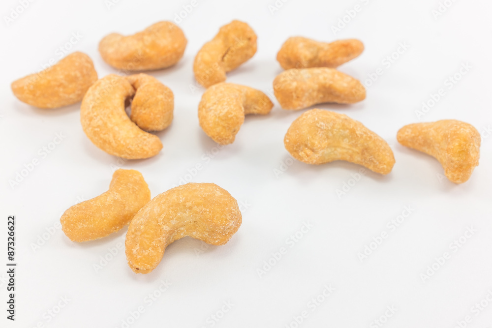 Cashews Nut on white background. Cashews Nut on white background.