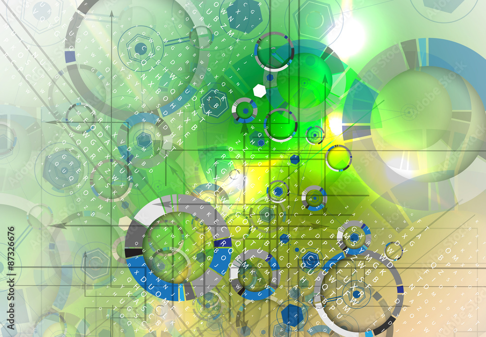 Obraz premium Abstract tech background. Futuristic technology interface. Vector