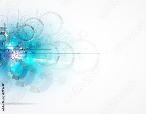 Abstract tech background. Futuristic technology interface. Vector