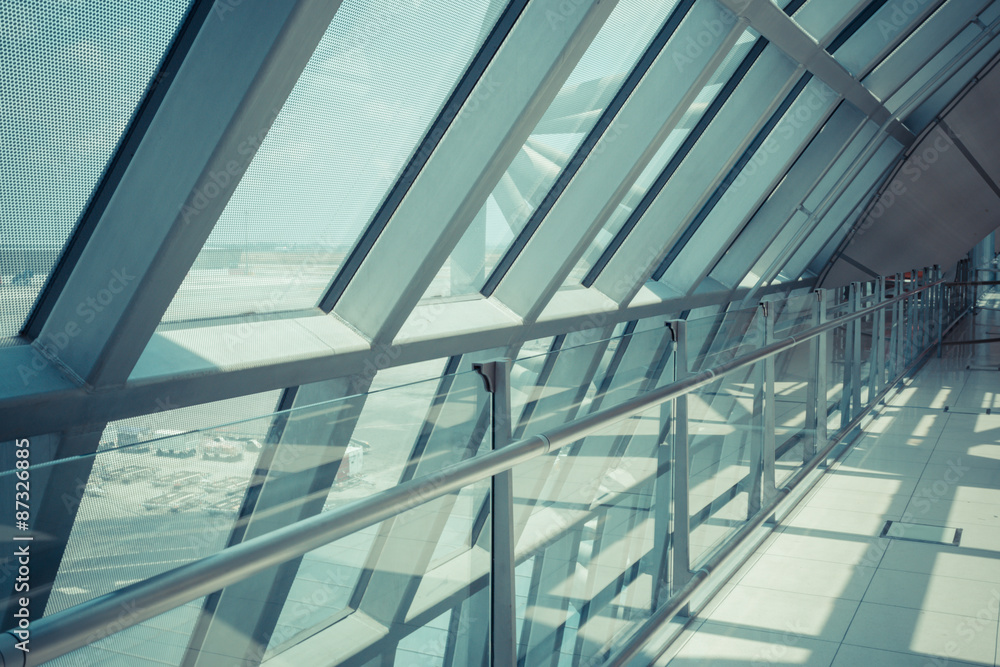 Abstract Structure of metal and glass window with retro style Abstract Structure of metal and glass window with retro style