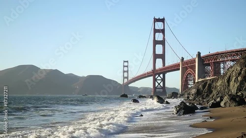 Golden Gate Brücke in San Francisco Marshall Beach 1080 HD Video