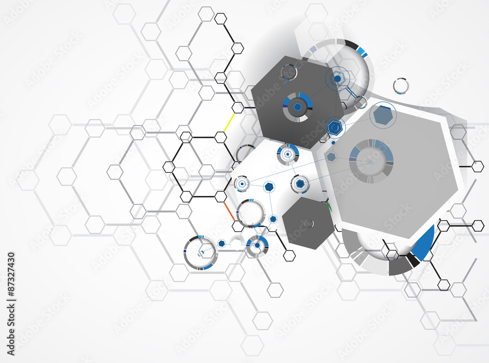 Abstract tech background. Futuristic technology interface. Vector Abstract tech background. Futuristic technology interface. Vector
