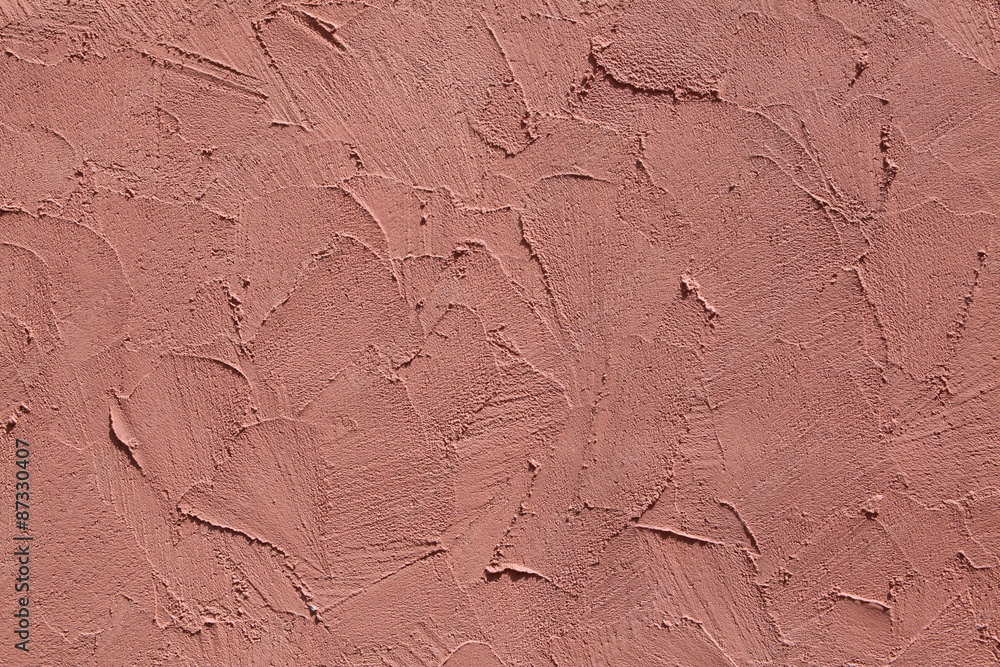 Terracotta stucco wall. Background texture