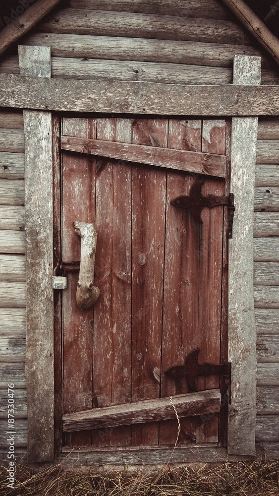 Old door leading into a mysterious cellar Old door leading into a mysterious cellar