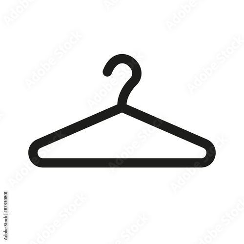 The hanger icon. Coat rack symbol. Flat