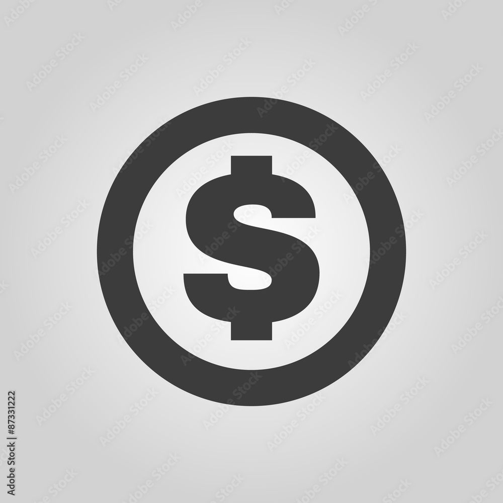 The dollar icon. Cash and money, wealth, payment symbol. Flat The dollar icon. Cash and money, wealth, payment symbol. Flat