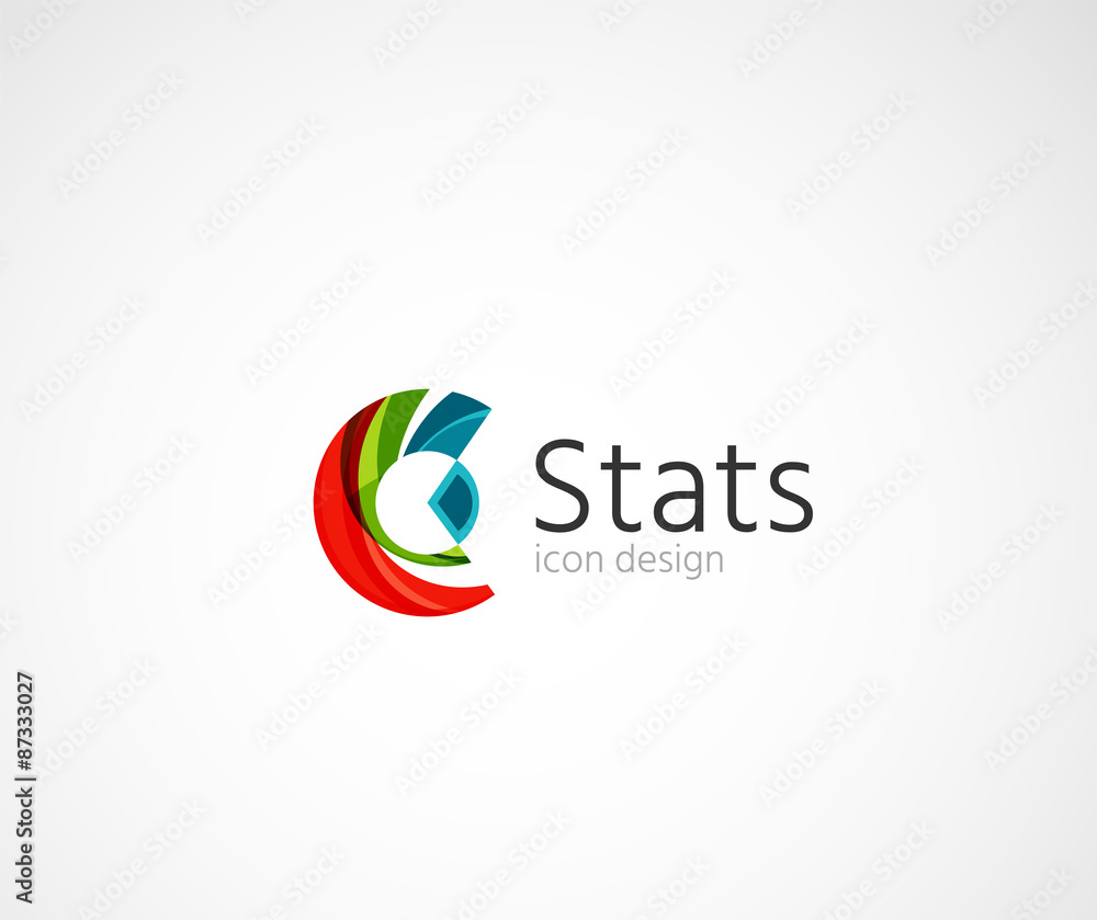 Statistics company logo design. Vector illustration. 