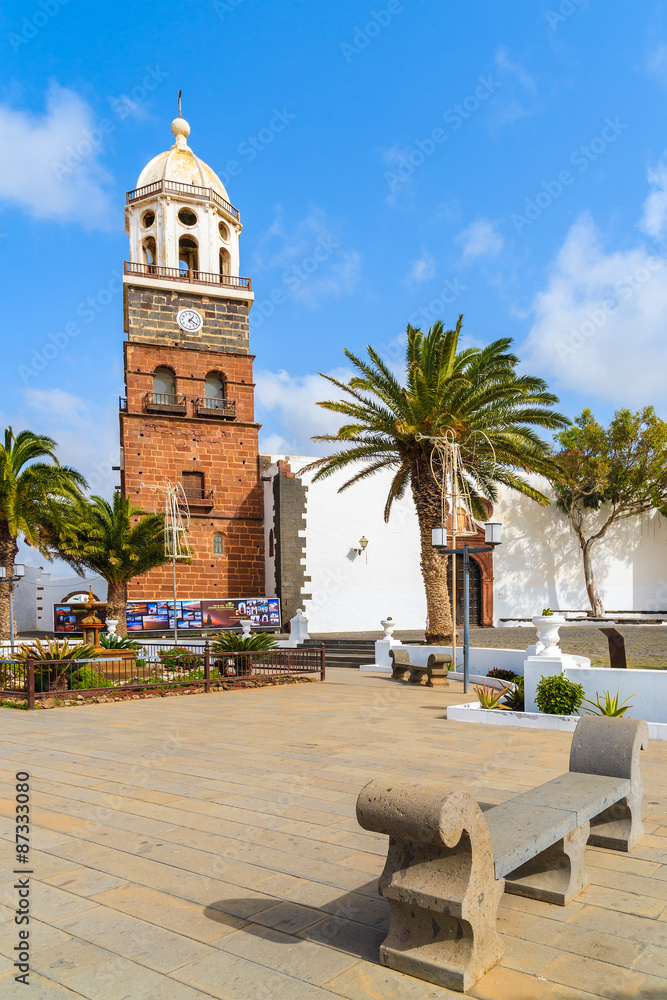 Famous church Nuestra Senora de Guadalupe in Teguise town, Lanzarote, Canary Islands, Spain