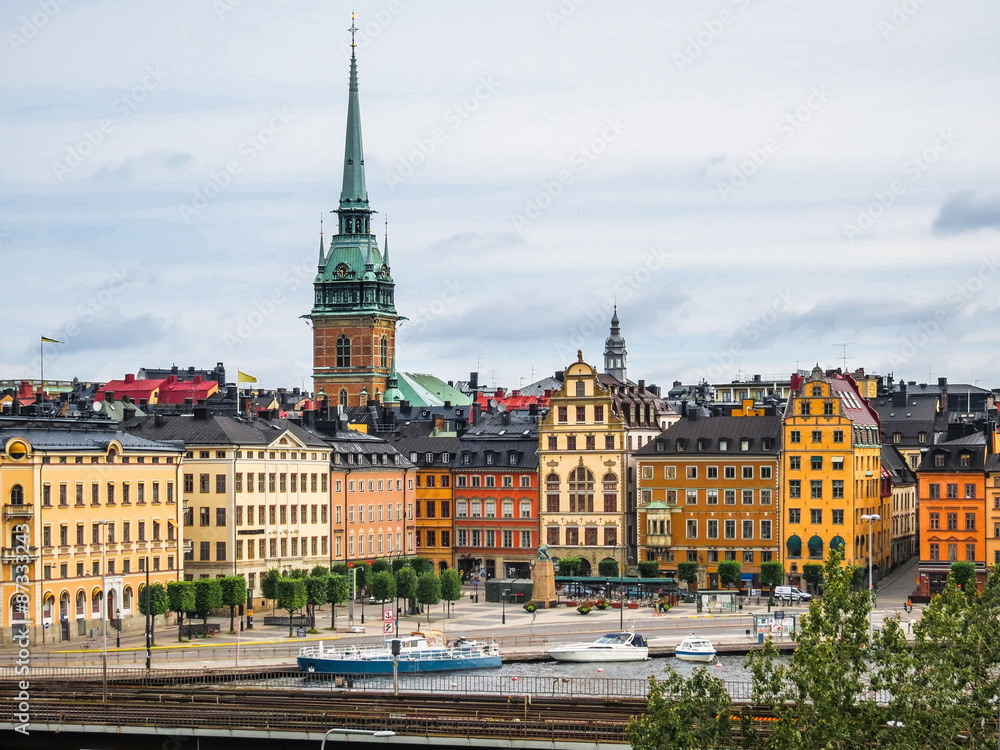 Fototapeta premium Panoramic view of the Old City. Stockholm, Sweden