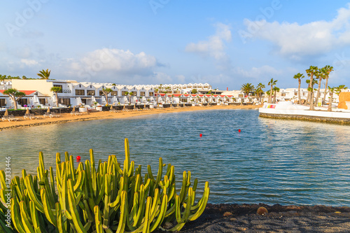 Holiday apartments in Costa Teguise seaside resort town, Lanzarote, Canary Islands, Spain photo