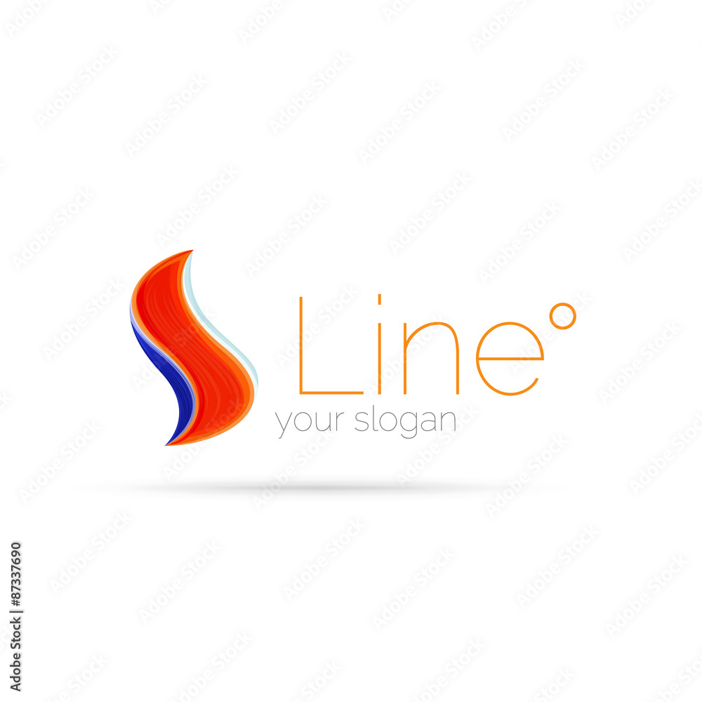 Abstract wave line logo Abstract wave line logo