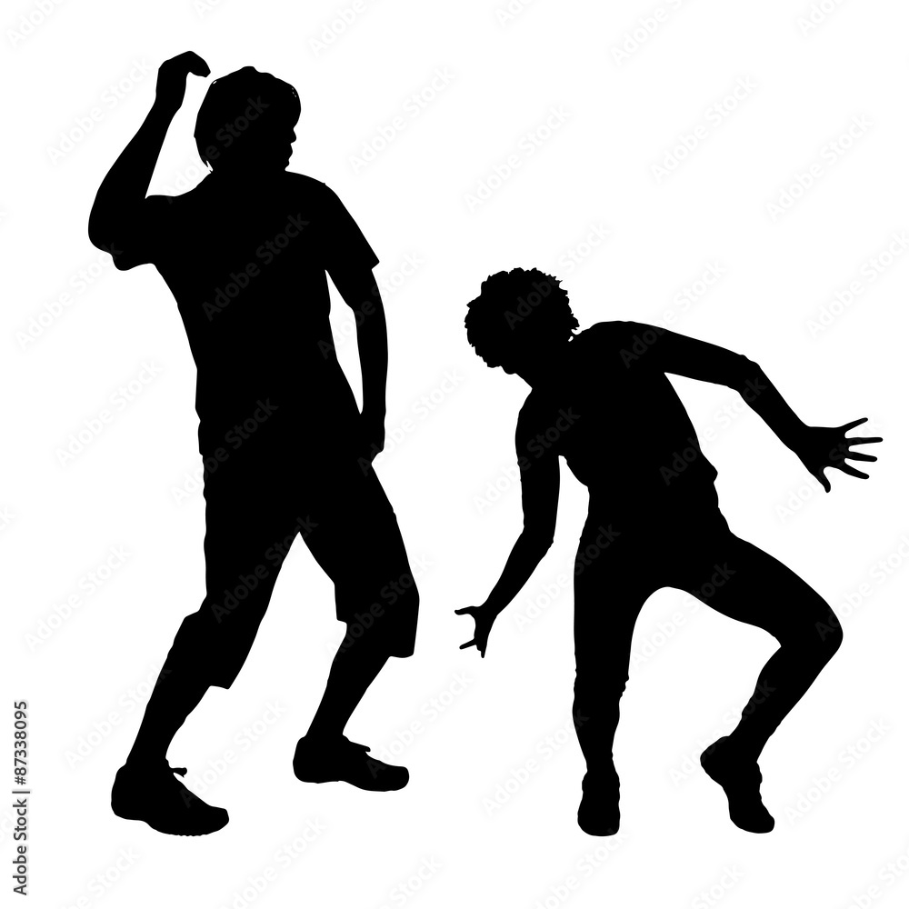 Vector silhouette of a couple. Vector silhouette of a couple.