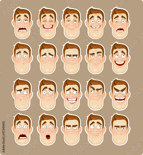 A young man emotions