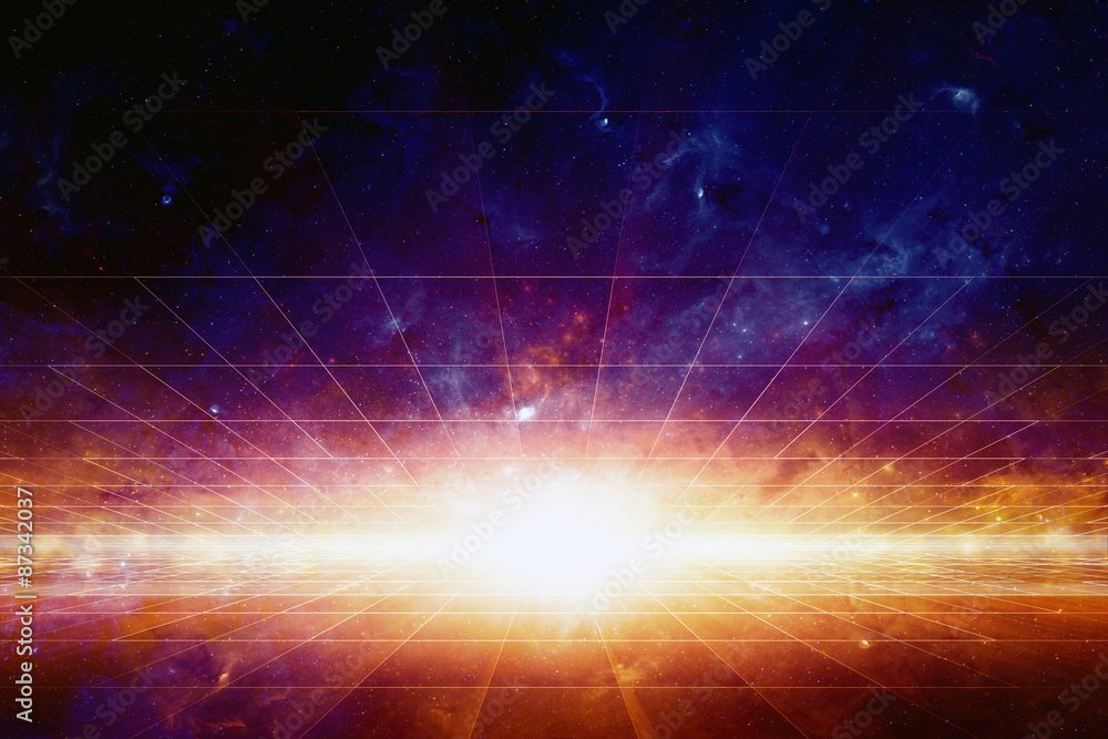 Naklejka premium Scientific space background