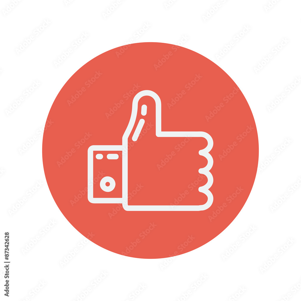 Thumbs up thin line icon Thumbs up thin line icon