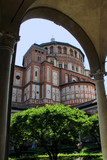 basilica di Santa Maria delle Grazie, Milano; la tribuna bramantesca dal chiostro picolo