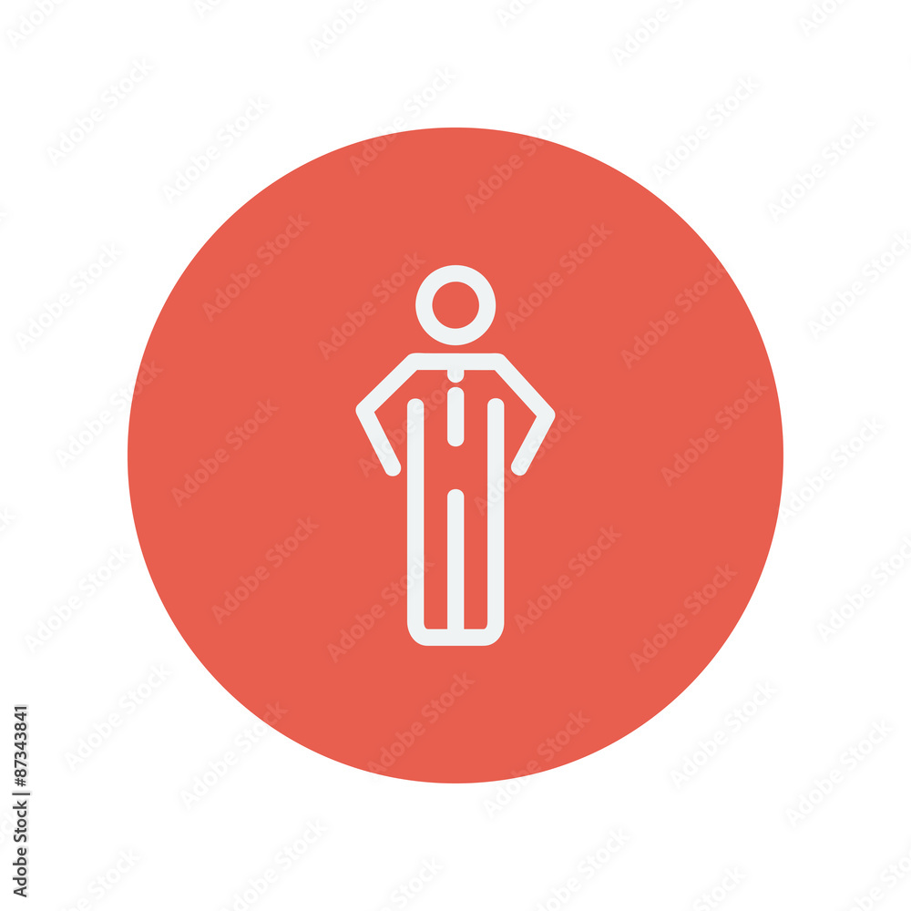 Man standing thin line icon Man standing thin line icon