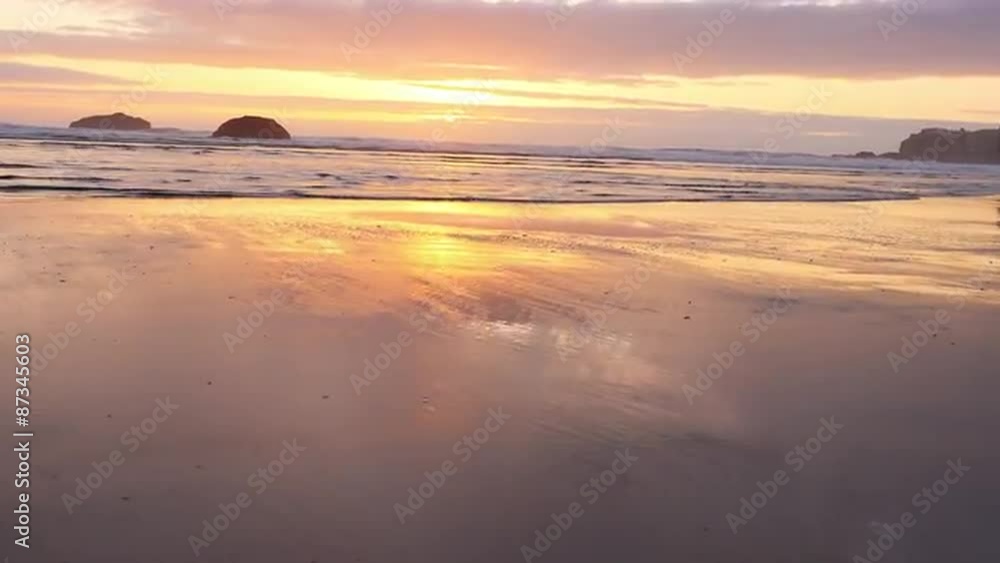 Ocean Waves and Rock Formations at Sunset on the Oregon Coast Ocean Waves and Rock Formations at Sunset on the Oregon Coast