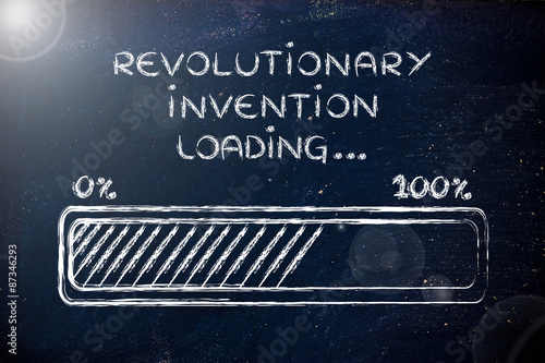 Obraz na plátne revolutionary invention loading, progress bar illustration