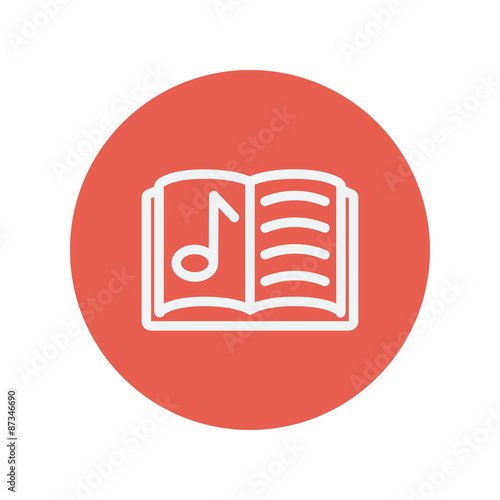 Musical book thin line icon