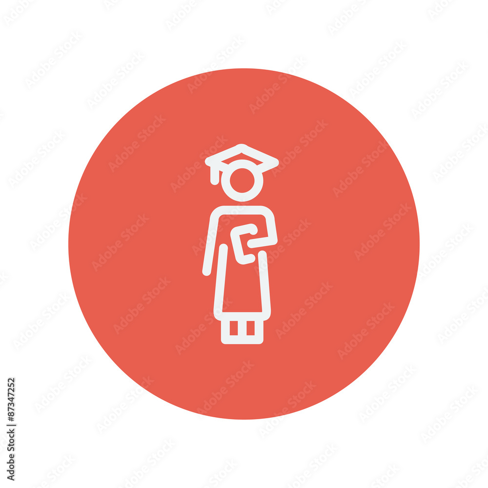 Graduation thin line icon Graduation thin line icon