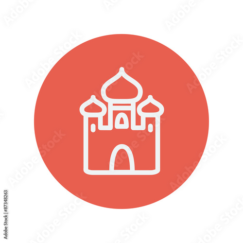 Mosque thin line icon photo