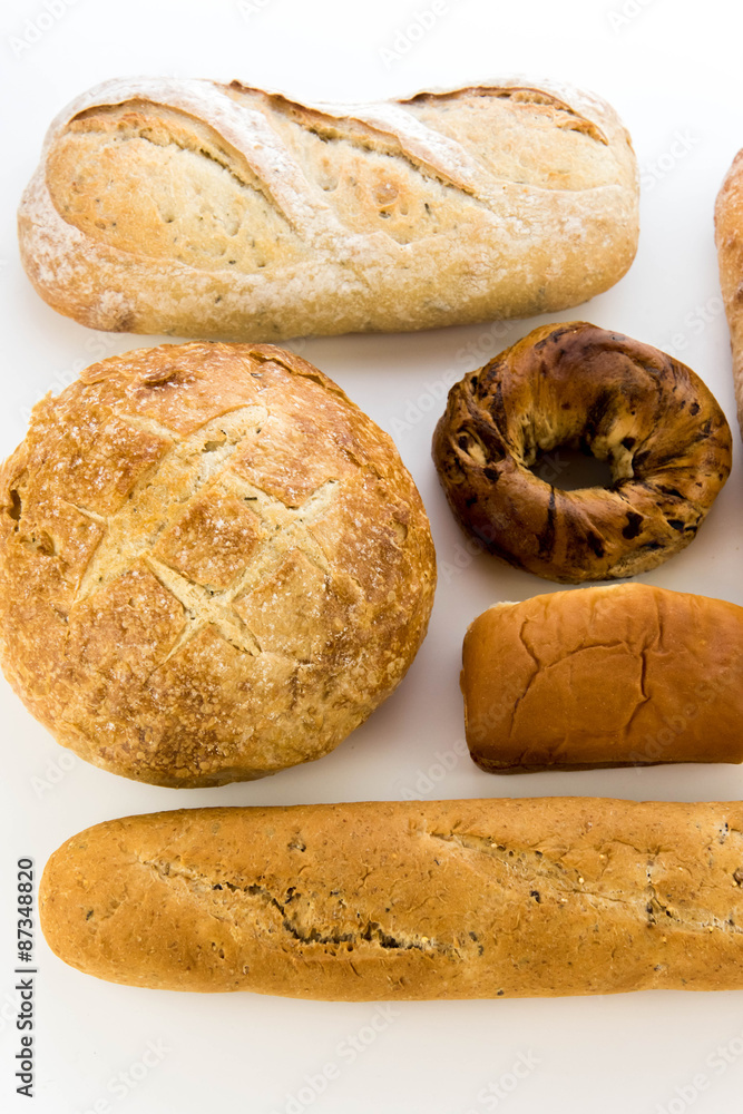 assortment of fresh baked breads