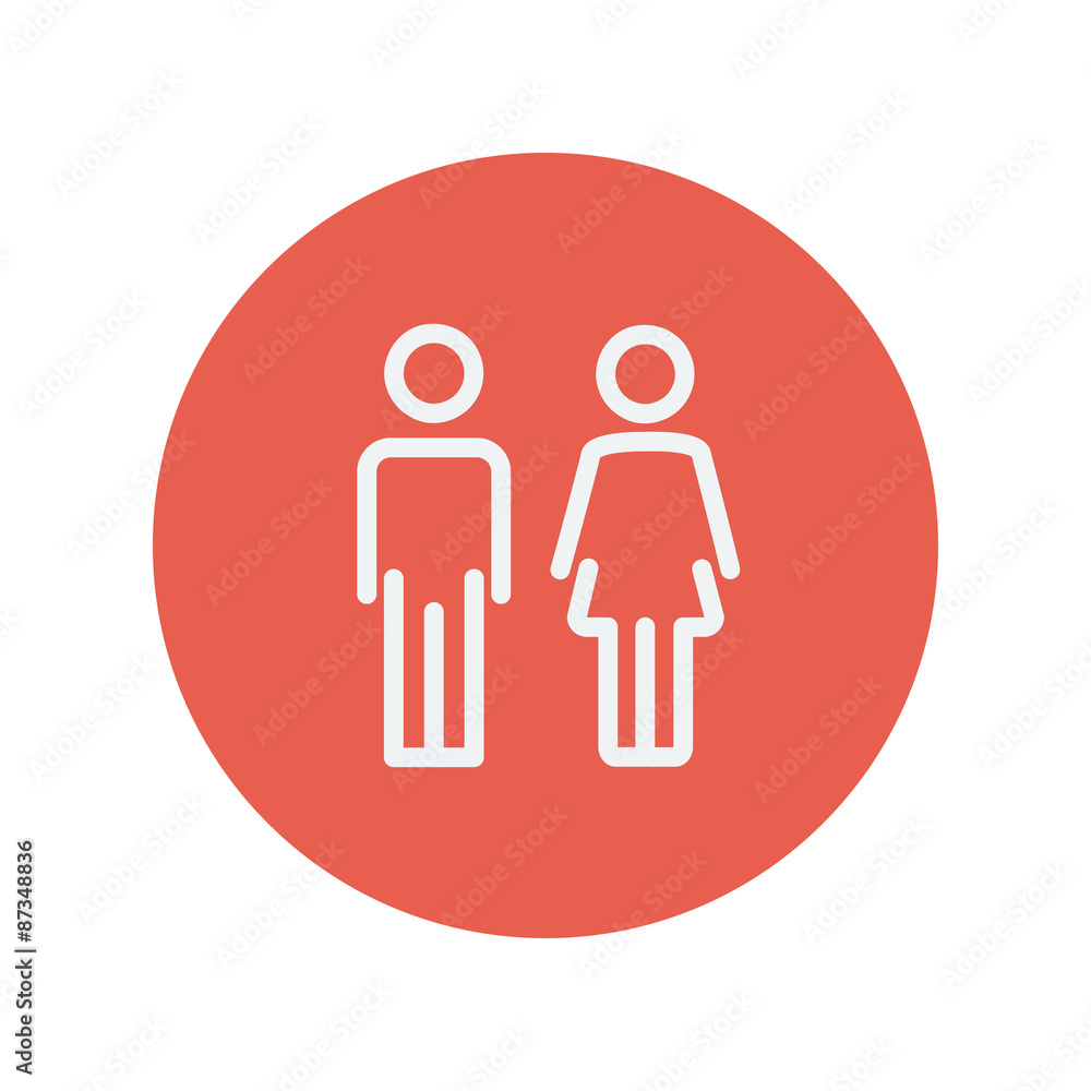 Male and female thin line icon Male and female thin line icon