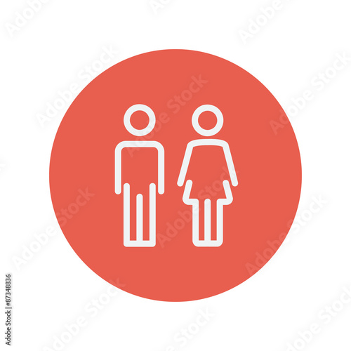 Male and female thin line icon