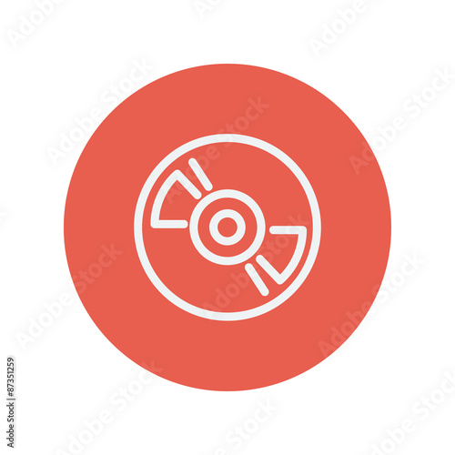 Reel player deck recorder thin line icon