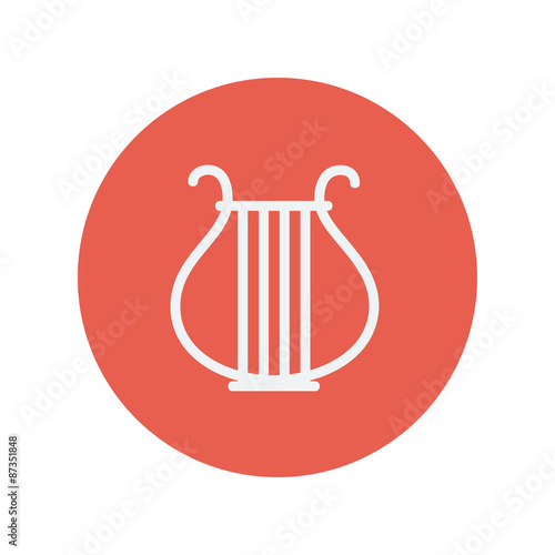 Lyre thin line icon