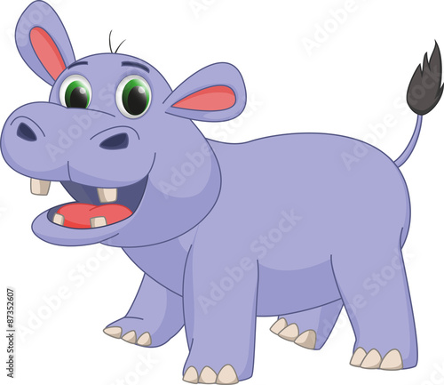 cute hippo cartoon