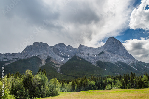 The mountain and the valley in Canmore