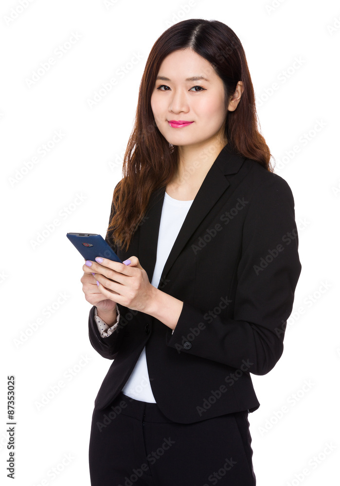 Young Businesswoman use of the mobile phone Young Businesswoman use of the mobile phone