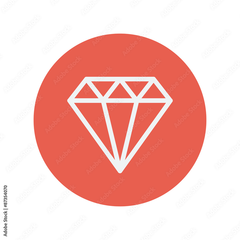 Diamond thin line icon Diamond thin line icon