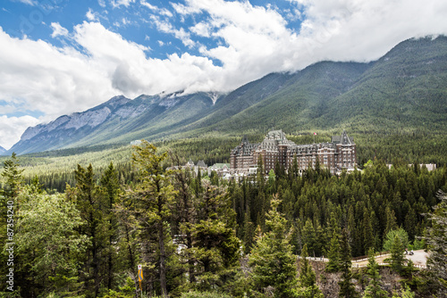 Fairmont Banff Spring Hotel  and the Sulphur Mountain in Banff