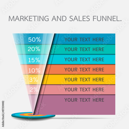 Funnel for presentation or infographics
