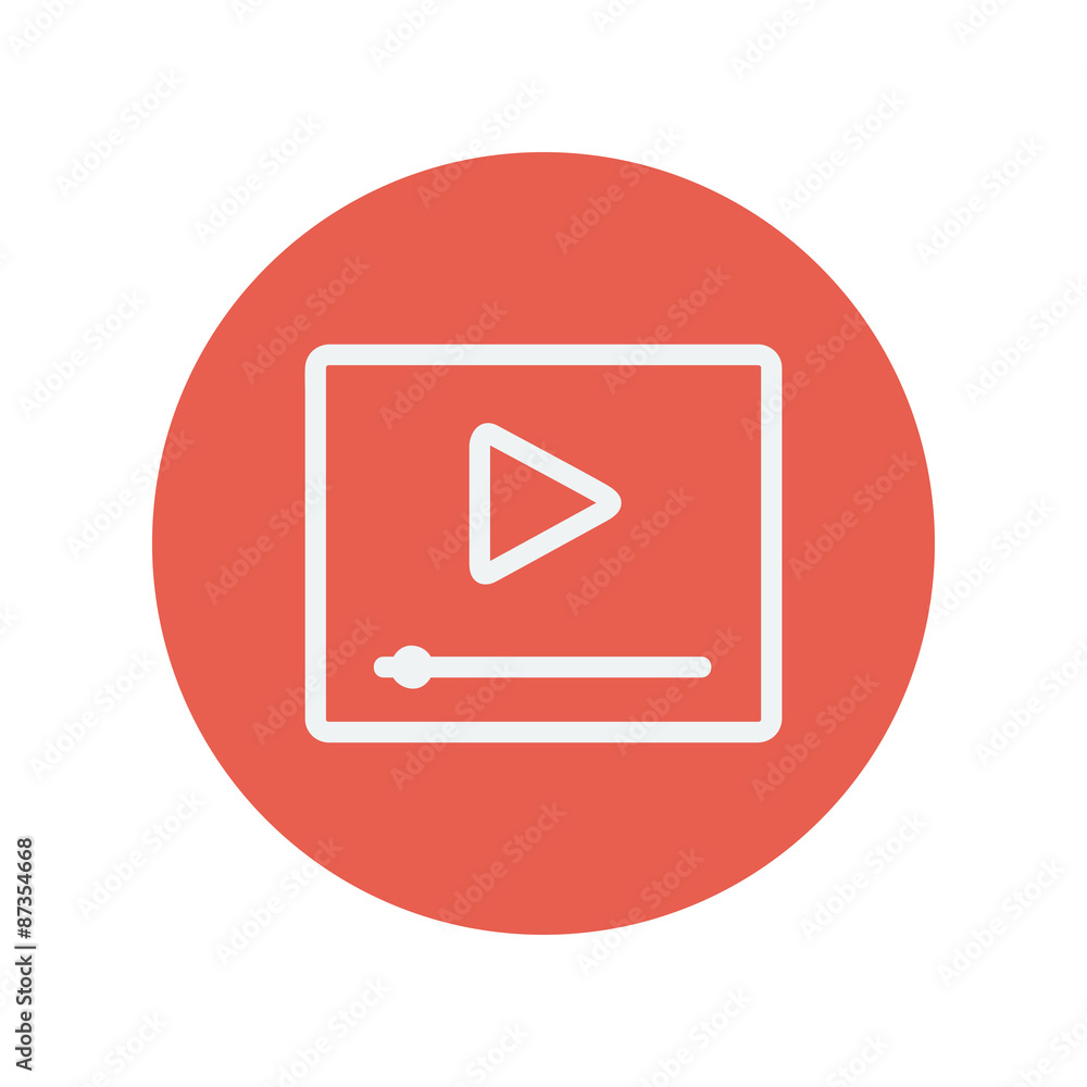 Play button with fast forward thin line icon Play button with fast forward thin line icon