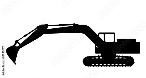 Silhouette the excavate.