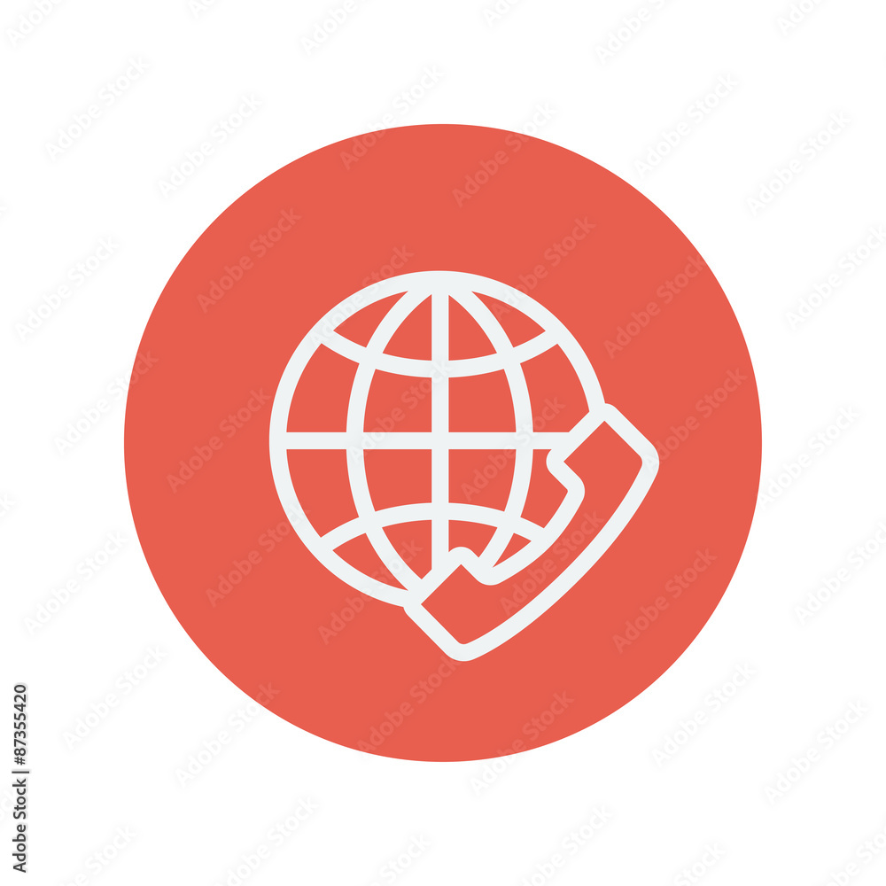Global internet shopping thin line icon Global internet shopping thin line icon
