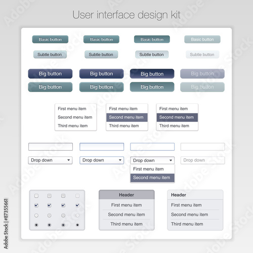 Modern user interface screen button template for mobile smart © E_K