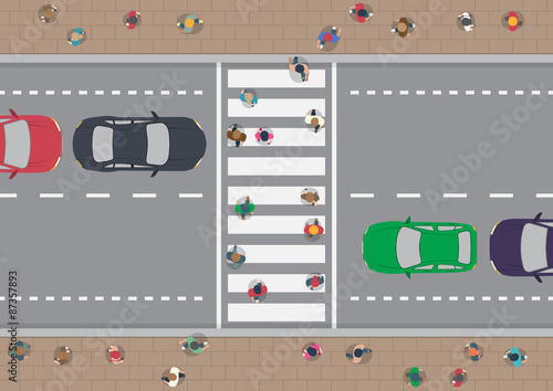 People on crosswalk