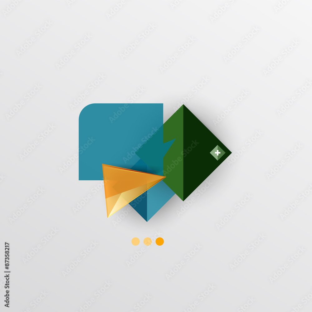 Modern abstract geometric info banner Modern abstract geometric info banner