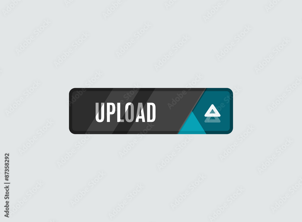 Upload button, futuristic hi-tech UI design Upload button, futuristic hi-tech UI design